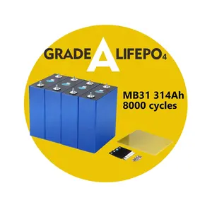 Cellule de batterie Lifepo4 de grade A 314ah 3.2v 280ah Lifepo4 batterie pour système d'énergie solaire 48v 51.2v 300ah Powerwall