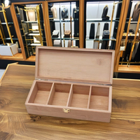 Boîte en bois artisanale de luxe sur mesure, pour sachets de thé, boîtes à thé, vernissage bambou, gravure, impression laser, logo personnalisé, utilisation pour bougies artisanales