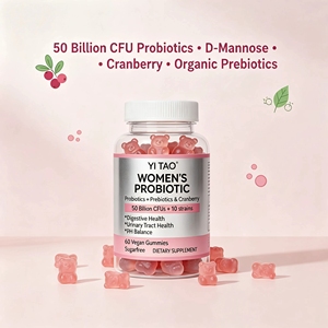 Gomitas Probióticas Sin Azúcar para Mujeres, 50B CFU, con Arándano Rojo y Prebióticos, Apoyo para la Salud del Tracto Urinario y el Equilibrio del pH, 60 Unidades - Product Image 2