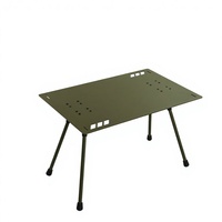 Table pliante d'extérieur en alliage d'aluminium, légère, support de lampe de camping, multifonctionnelle, moderne, robuste, pour pique-nique et plage