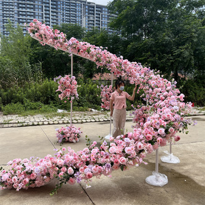 Nuovi arrivi matrimonio sfondo arco artificiale <span class=keywords><strong>rosa</strong></span> <span class=keywords><strong>S</strong></span> forma <span class=keywords><strong>rosa</strong></span> fiori composizioni per eventi di nozze sfondo decorazione - Product Image 3