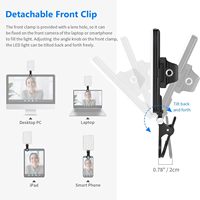 Luz Selfie NEEWER de Alta Potencia, 60 LED, 2000mAh, Portátil, con Clip para Tablet/Laptop, Luz de Relleno para Videollamadas de Zoom y Videos de TikTok