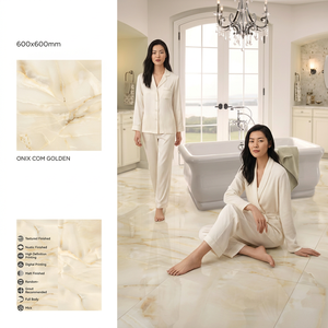Baldosas de Porcelana Brillante Onix Com Bianco PGVT 600x600mm, Aspecto Mármol, 24x24 pulgadas - Product Image 2
