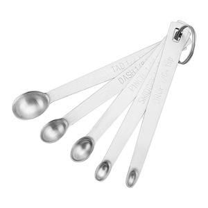 Stainless Steel 5 Piece Measuring Spoon Set Long Handle Dishwasher Safe Kitchen Cooking Tool - Product Image 4