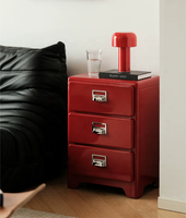 Commode en acier à 3 tiroirs, buffet de rangement, meuble gain de place pour la maison, l'hôtel, le salon, la chambre, le placard