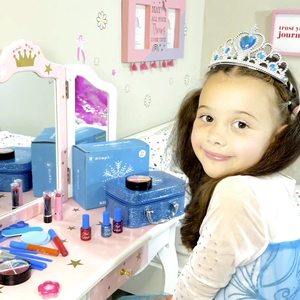 Juego <span class=keywords><strong>de</strong></span> 25 Piezas <span class=keywords><strong>de</strong></span> <span class=keywords><strong>Maquillaje</strong></span> Lavable, Seguro y No Tóxico, <span class=keywords><strong>Maquillaje</strong></span> Real para Niñas, Cosméticos <span class=keywords><strong>de</strong></span> <span class=keywords><strong>Frozen</strong></span> - Product Image 6