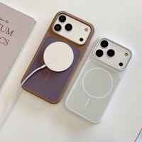 iPhone 17 Pro Max için uygun büyük delikli, çift renkli sıvı silikon ince halka mıknatıslı telefon kılıfı, Apple 17 için cilt hissi veren.
