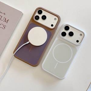 เคสโทรศัพท์แม่เหล็กวงแหวนบางแบบซิลิโคนเหลวสองสี รุ่นรูใหญ่พิเศษสำหรับ iPhone 17 Pro Max ให้สัมผัสเหมือนผิว สำหรับ Apple 17 - Product Image 2