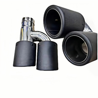Mise à niveau du tuyau d'échappement Audi A4 A5 A6 A7 S4 S5 S6 S7 en fibre de carbone acier inoxydable noir buse de silencieux tête d'échappement