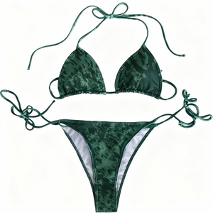 Maßgefertigter Thermochromer Stoff mit Memory-Funktion Bikini Tanga Mikro-Bademode Farbwechselnder Batik-Bikini - Product Image 2