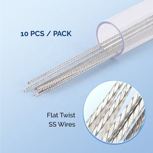 Filo ortodontico linguale di alta qualità filo di torsione diritta dentale piatta 150mm - Product Image 4