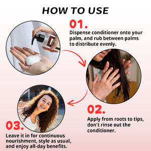 Après-shampoissant hydratant lissant à l'huile d'argan et de noix de coco OEM ODM pour cheveux - Product Image 3