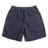 Pantalones Cortos de Playa Casuales de Verano para Hombre, 100% Algodón, Cintura Elástica, Lisos, con Bolsillos, para Natación, Venta al Por Mayor