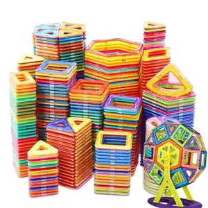 Mini manyetik tasarımcı inşaat seti modeli ve yapı oyuncak plastik manyetik bloklar eğitim çocuk için oyuncak hediye