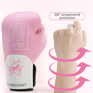 <span class=keywords><strong>Guantes</strong></span> de <span class=keywords><strong>boxeo</strong></span> de cuero PU Logotipo personalizado Nuevo diseño <span class=keywords><strong>Guantes</strong></span> de <span class=keywords><strong>boxeo</strong></span> <span class=keywords><strong>Chica</strong></span> Rosa - Product Image 3