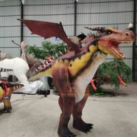 Costume de dinosaure simulé portable, modèle animatronique pour adultes, costume de dragon animatronique