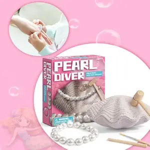 Menakjubkan Hadiah Anak Perempuan Mainan Mutiara Diver Pink Paket Set Lengkap Alat Menggali Keluar Mutiara Membuat Indah Brocelet