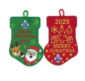 Cute Santa Claus Embroidered Arm Patch Christmas Gift Patch <b>Iron</b> On Badge - Product Image 2