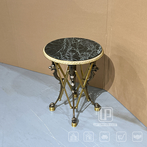 China Supplier Natural Living Room <b>Coffee</b> Center <b>Table</b> Modern Round Gold Metal Frame <b>Table</b> Gold <b>Coffee</b> <b>Table</b> - Product Image 2