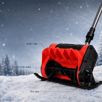 Souffleuse à neige électrique sans fil 1200W, pelle à neige pliable alimentée par batterie, largeur de déneigement de 30 cm pour allée et trottoir