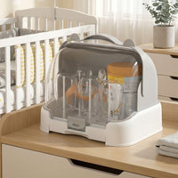 Boîte de rangement pour vaisselle en plastique avec bol pour compléments alimentaires et égouttoir à tasses, étagère de séchage anti-poussière, organisateur étanche et durable