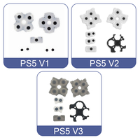 Kit de remplacement de boutons conducteurs en silicone pour manette PS2 vers PS3, pièces de réparation pour joystick