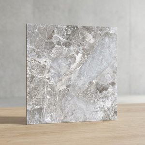 Emperador Crystal Marble Effect Porcelain <b>Floor</b> Tiles Glossy Ceramic 2x2 Ft Polished Finish - Product Image 3