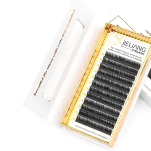 JIELIANG Eyelash 25mm Fast Easy To Make Handmade Fan Volume Classic Lash Extension False Faux Mink Silk Eyelash Extension