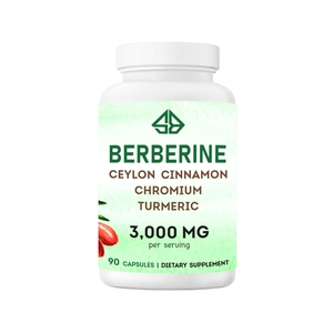 Berberina Orgánica OEM, Canela de Ceilán, Cromo y Cúrcuma 3000mg, Mejora la Inmunidad y la Salud del Corazón, 90 Cápsulas para Adultos - Product Image 1