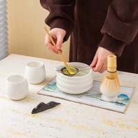 Théière en céramique japonaise faite à la main avec cuillère à thé à bec pointu personnalisable, accessoires créatifs pour bol à matcha, café, thé