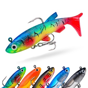 Wildtrek 13.5g morbida coda giga Pre-truccata in Silicone morbido <span class=keywords><strong>esca</strong></span> acuti affilati ganci 3D realistico Bass Pike merluzzo acqua salata - Product Image 1