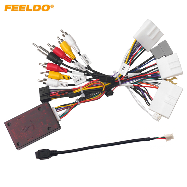Car 16pin Power Cord Wiring Harness Adapter With Canbus Box for Nissan X-Trail/Altima/Qashaqi/Rogue Sport Installation Head Unit