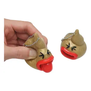 Poop Toys Pop Out Tongues Funny Gadgets Rubber Figurine Decompression Mini Poo Toy