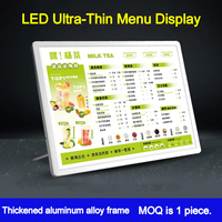 Panneau publicitaire extérieur pour café-restaurant de restauration rapide, boîte à lumière LED pour menu de restaurant, panneau d'affichage lumineux pour table