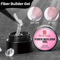 Gel professionnel fortifiant pour ongles, fibres transparentes UV, réparation d'ongles cassés et fins, DIY
