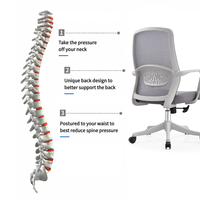 Chaise de bureau exécutive en maille avec base chromée, hauteur réglable et pivotante pour la maison, le bureau et l'hôtel