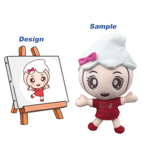 Vải Thiều Búp Bê Tùy Chỉnh Sang Trọng Nhồi Bông Búp Bê Biểu Tượng Tùy Chỉnh PP Bông Tùy Chỉnh Đồ Chơi Sang Trọng - Product Image 3