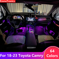 Rythme RGB éclairage ambiant 64 couleurs APP contrôle tactile 2018-2023 pour Camry voiture éclairage intérieur Auto éclairage intérieur