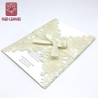 Cartes d'invitation Vintage en dentelle découpées au Laser, pièces, pour baby Shower, fiançailles, anniversaire ou autres événements