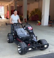 Go-Kart Eléctrico Biplaza de Primera Categoría con Ruedas de Aluminio de 10 Pulgadas, Go-Karts de Alta Velocidad para Adultos, Uso en Exteriores, Alcance de 50 km
