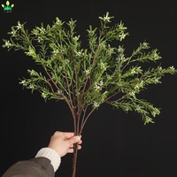 Künstliche Pflanzenblätter, Plastikzweige mit Blüten, lange Stielzweige für Arrangements, Thanksgiving, Hochzeit, Weihnachten, Ostern