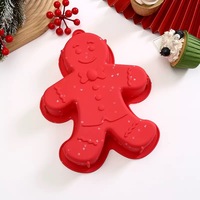Moule à bonbons personnalisable en silicone en forme d'hommes en pain d'épices pour arbre de Noël, non toxique, écologique, compatible four/lave-vaisselle, outils de pâtisserie