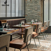 Ensemble complet de mobilier de restaurant moderne en marbre, collections de tables de salle à manger de qualité commerciale pour usage hôtelier