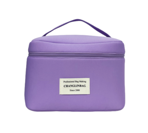 Reise zubehör Neue große Kapazität Lila Frauen Lady Wasserdichte Neopren Reise Kosmetik beutel Organizer Make-up-Tasche - Product Image 1