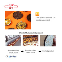 LST Machine de fabrication de barres de céréales entièrement automatique Ligne de production de chocolat enrobant personnalisée avec écran PLC