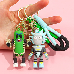 Portachiavi Anime Rick e <span class=keywords><strong>Morty</strong></span> di Marca, Nuovo Design in Silicone, Stile Carino, Non Tossico, Ciondolo per Zaino Scolastico, Regalo Confezionato Singolarmente - Product Image 6