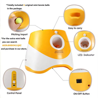Lanceur de balles automatique pour petits chiens, rechargeable par USB, portée de 10 à 30 pieds, lanceur de balles de tennis pour intérieur et extérieur