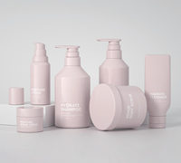 Juego de Botellas de Champú Rosadas de Plástico PP: Envases Vacíos de 450ml y 800ml para Gel de Ducha y Mascarilla Capilar para Salón