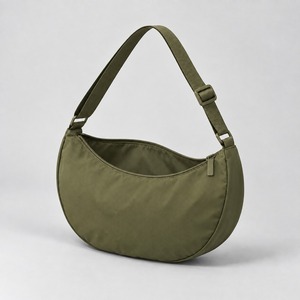 กระเป๋าครึ่งวงกลมไนลอนสะพายข้างสำหรับผู้หญิง น้ำหนักเบา 30x15 ซม. รับสกรีนโลโก้ - Product Image 3