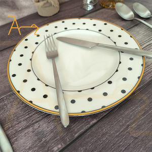 定制高品质骨瓷餐盘婚礼宴会酒店餐厅和经济型餐具套装 - Product Image 5